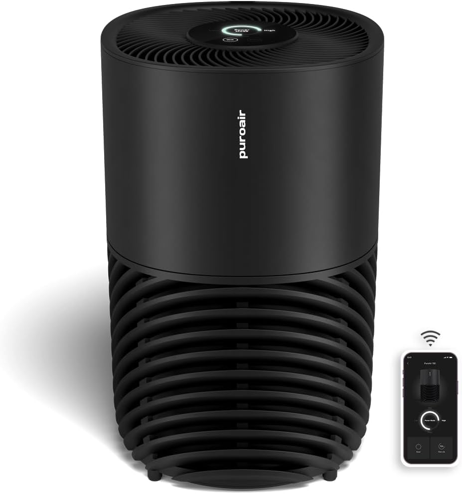 PuroAir 130i compact WiFi enabled air purifier ideal for small rooms and apartments with single pets