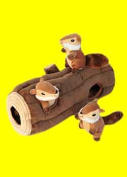 ZippyPaws Burrow Chipmunks 'n Log