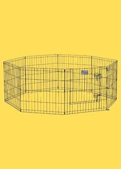 Black MidWest Homes for Pets Exercise Pen for versatile play for small and large puppies