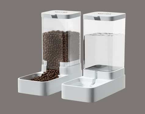 Gravity Pet Feeder and Water Dispenser Set, Automatic Dog Feeder and Dog Water Dispenser for Dogs Cats Pets Animals Large Capacity(3.8L)